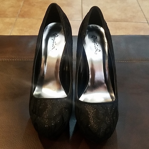 Black lace Qupid heels...BRAND NEW! - Picture 3 of 5